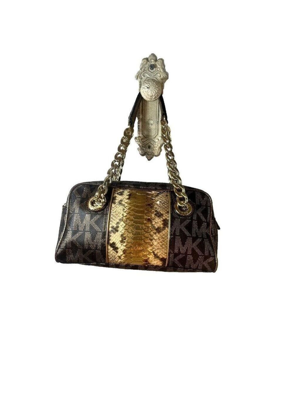 Michael Kors  Grayson satchel Boston bag  doctor satchel exotic leather